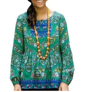 Matilda Jane Vibrant Green Floral Blouse